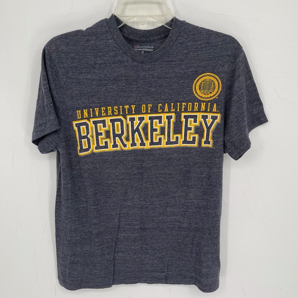 Champion Men's Gray UC Berkeley Golden Bears Graphic Crewneck Tee T-Shirt Size M